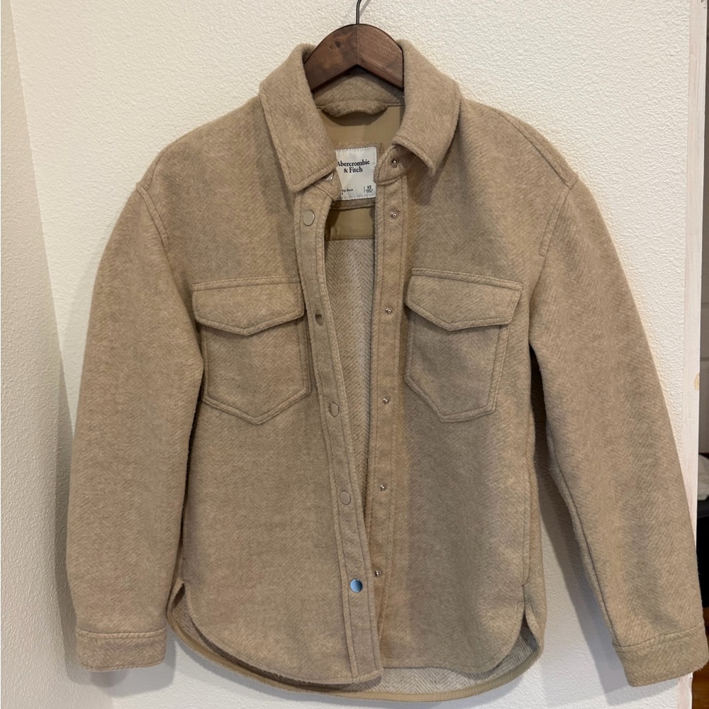 Abercrombie & Fitch Beige Teddy Jacket